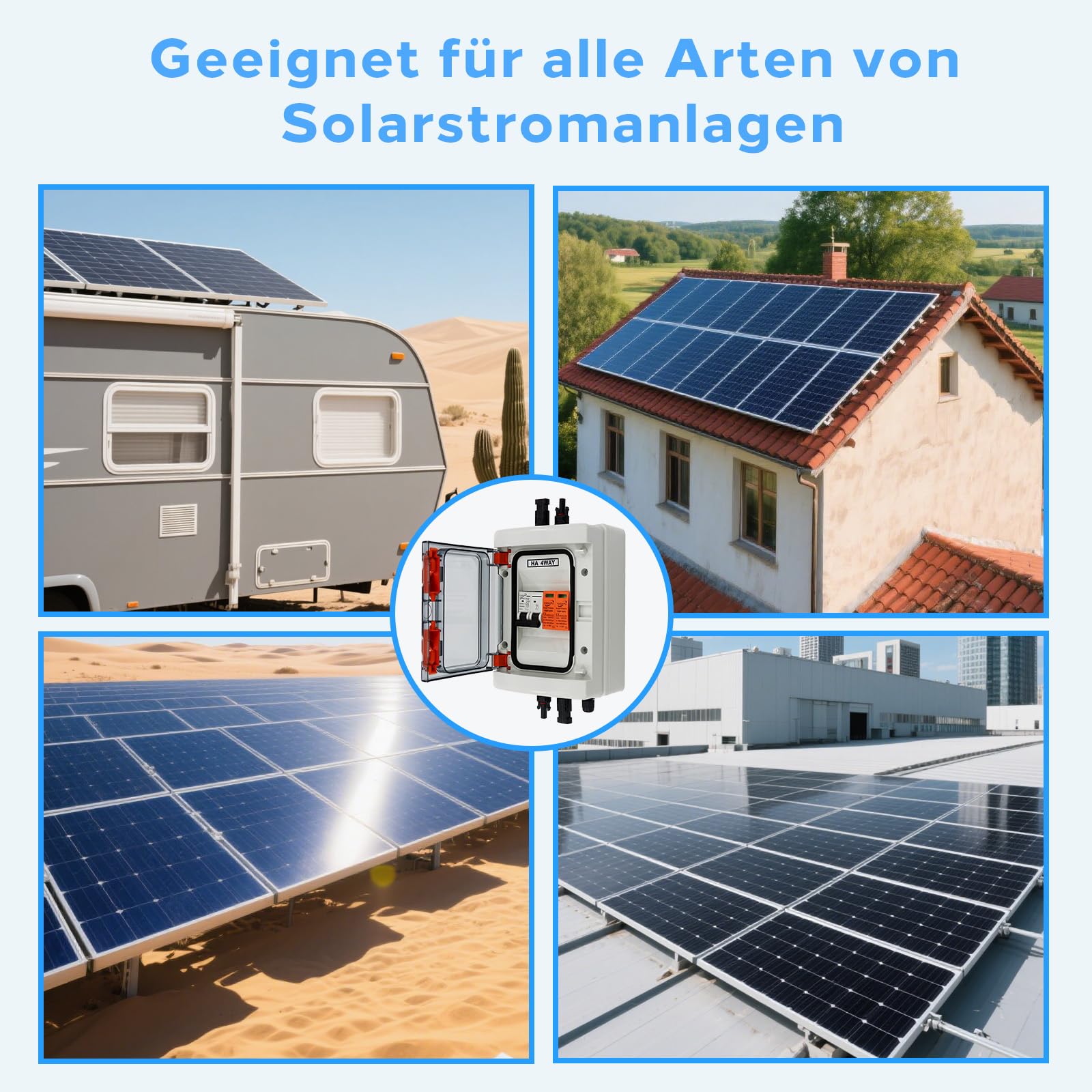 Protezione da sovratensione in PV, SPD 20kA, Interruttore 40A 500V, IP65 Plug and Play Quadro Fotovoltaico