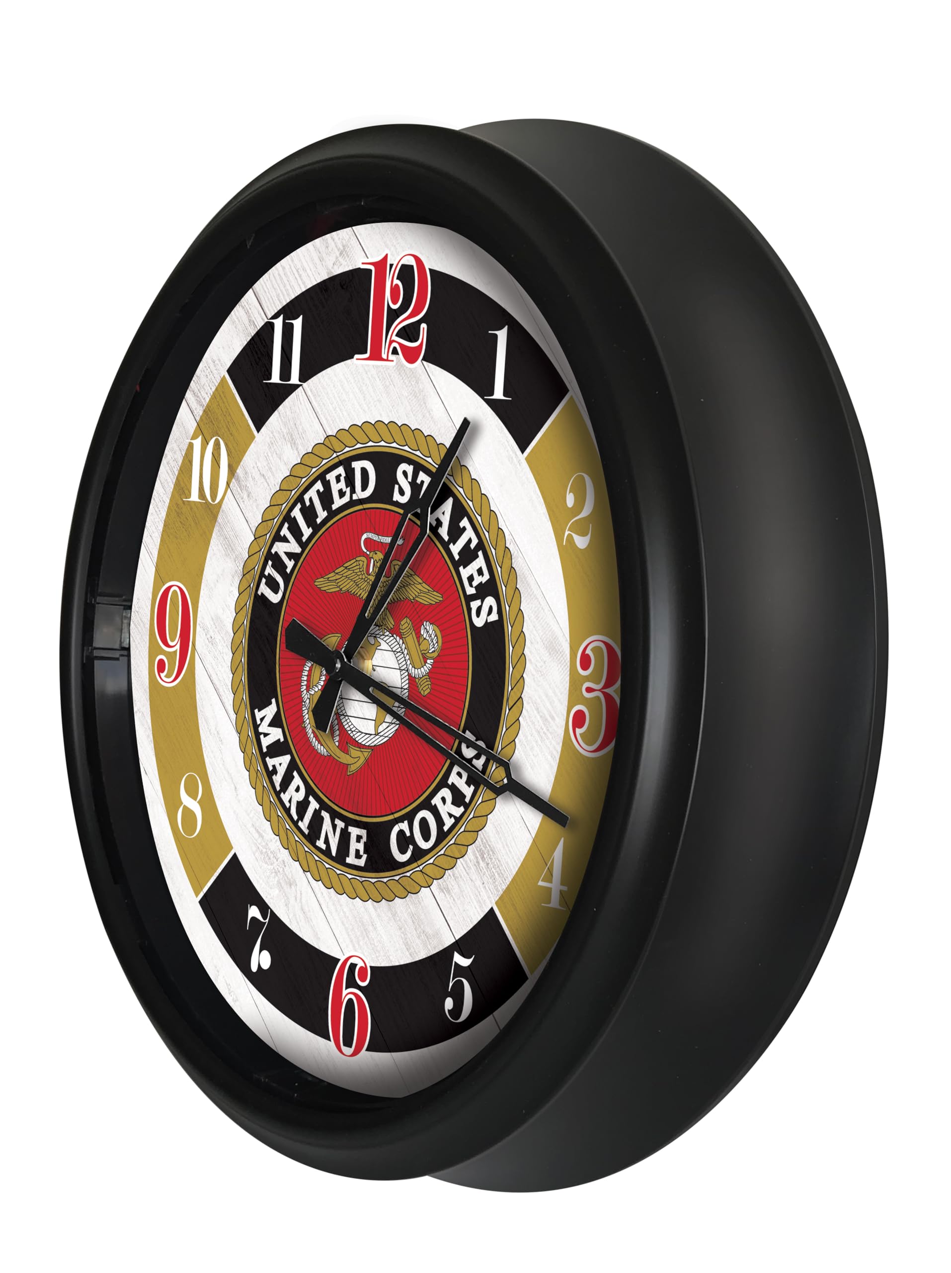 HBS United States Marine Corps Indoor/Outdoor LED Wall Clock