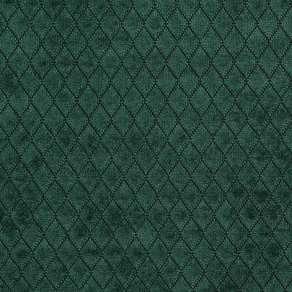 Green Diamond Stitched Velvet Upholstery Fabric by The Yard - SKU: Ethan Spruce