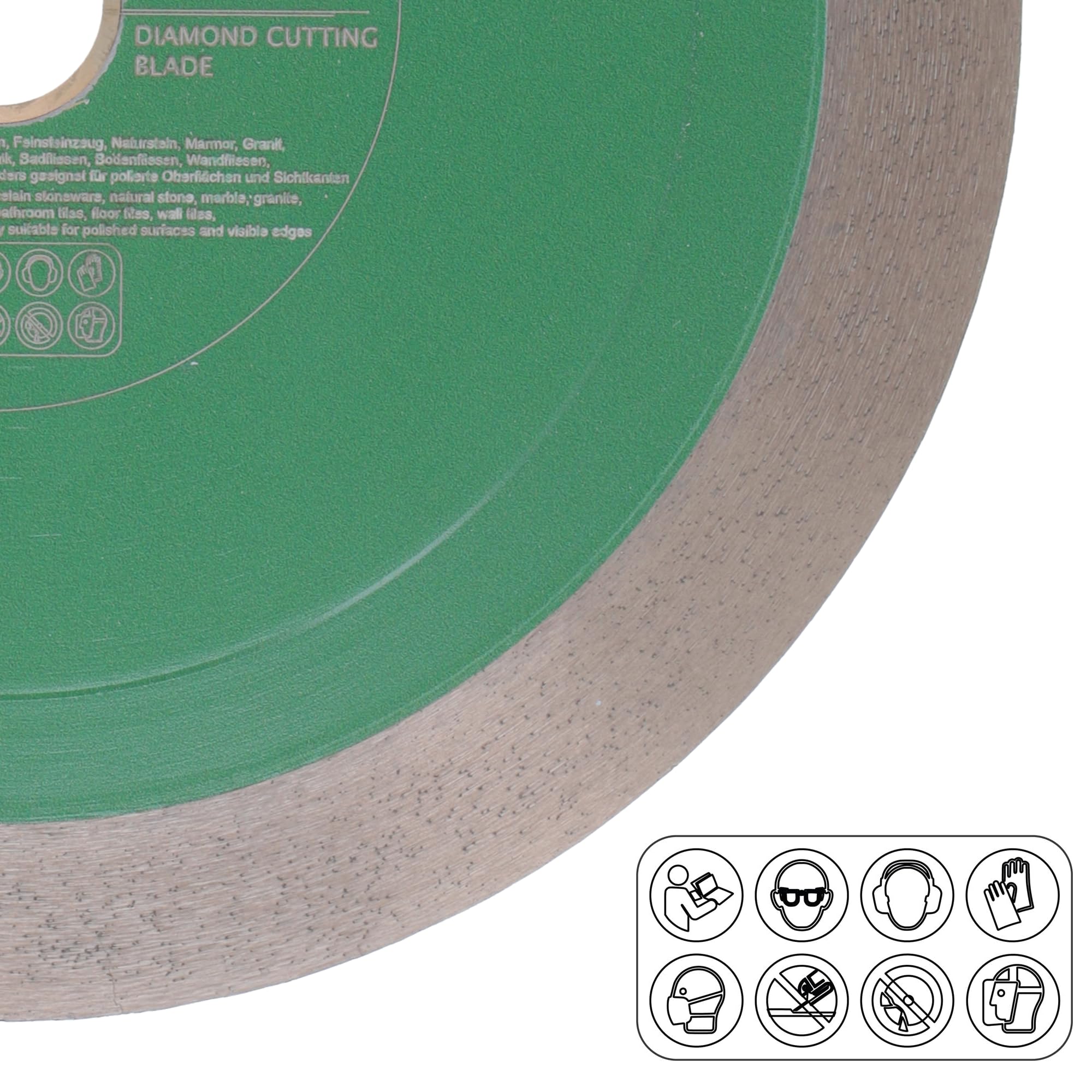 PRODIAMANT PRO-Complete Disco de corte diamantado 250mm x 30/25,4 mm - segmento sándwich 25 mm, para azulejos, gres porcelánico, cerámica y piedra natural