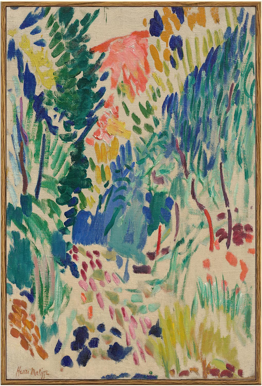 KBKBART Framed Canvas Wall Art, Vintage Abstract Matisse Wall Art Exhibition Posters for Room Aesthetic, Retro Colorful Gallery Art Prints, Classic Matisse Canvas Impressionist Painting Wall Decor for