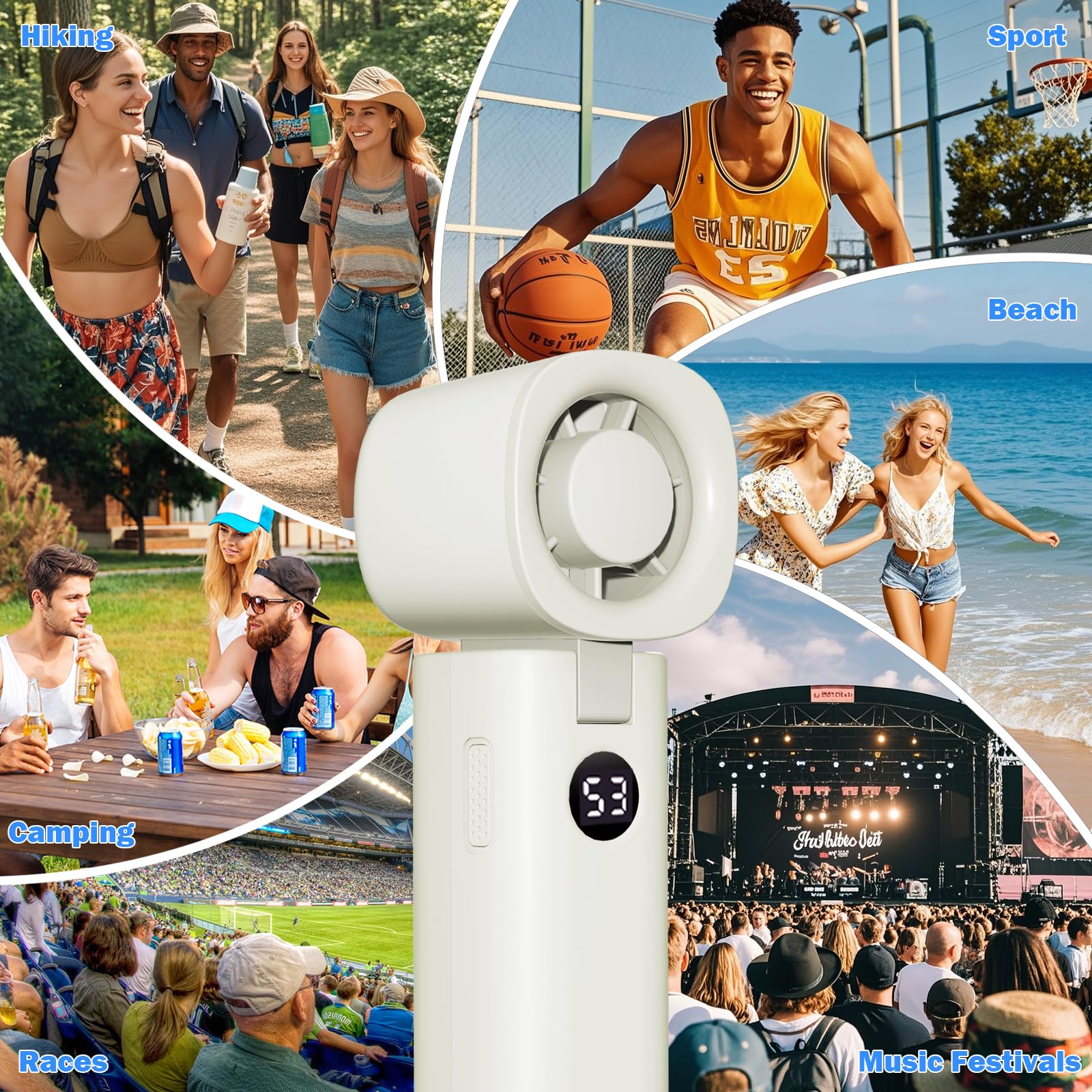 Amazon.com: Handheld Portable Turbo Fan, [20000RPM 5 Gear Cooling