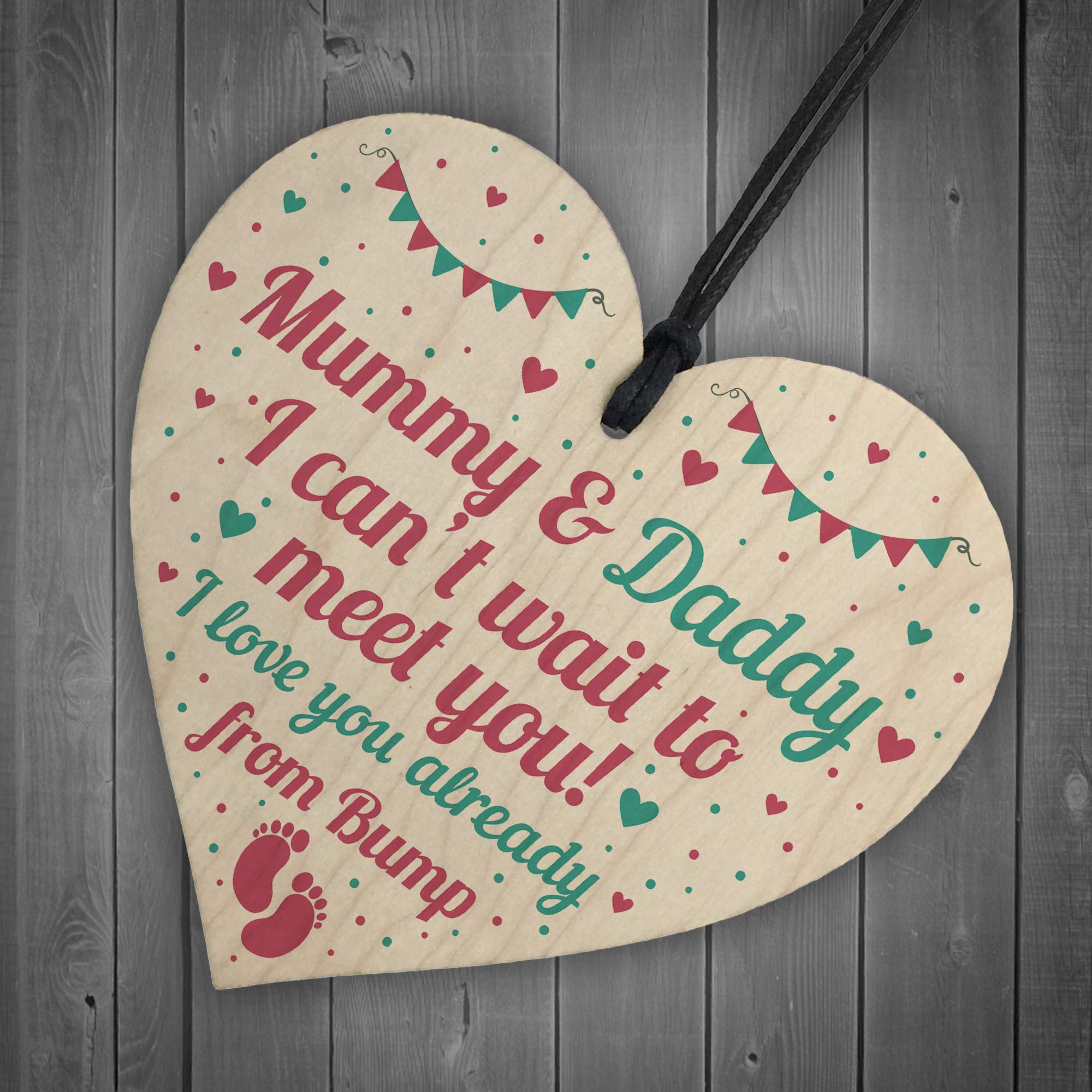 RED OCEAN Targa Per La Festa Della Mamma 'From Bump To Mummy' - PVC 5mm, 10x10 Cm, Prodotta In Inghilterra