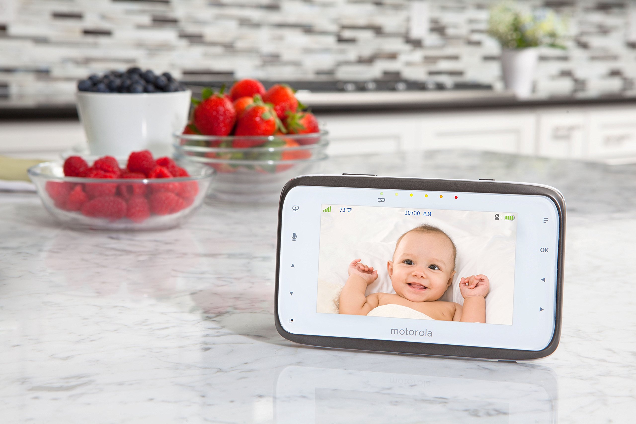 Motorola Babyphone Vidéo connecté Wi-Fi avec écran 4,3" - MBP854 Connect Blanc