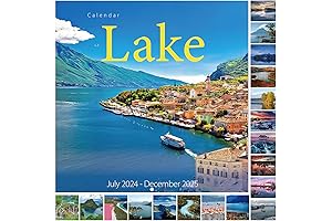 18 Month Calendar July 2024-2025: Lake Views Planning & Organization