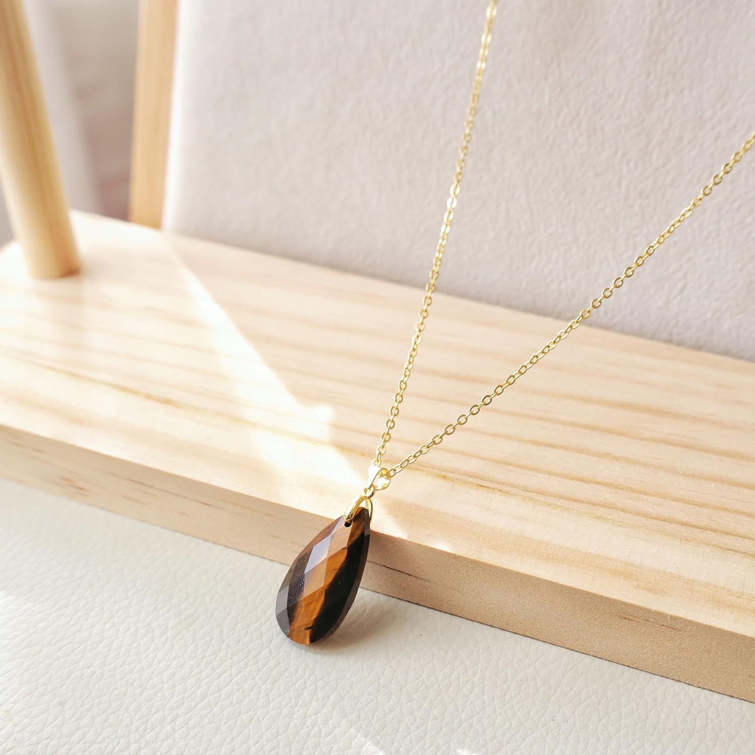 Cat Pendant Necklace, Lucky Cat Necklace for Women, 925 Sterling Silver Pendant Necklace with Crystal Beads and Gold Plated Chain - Image 4