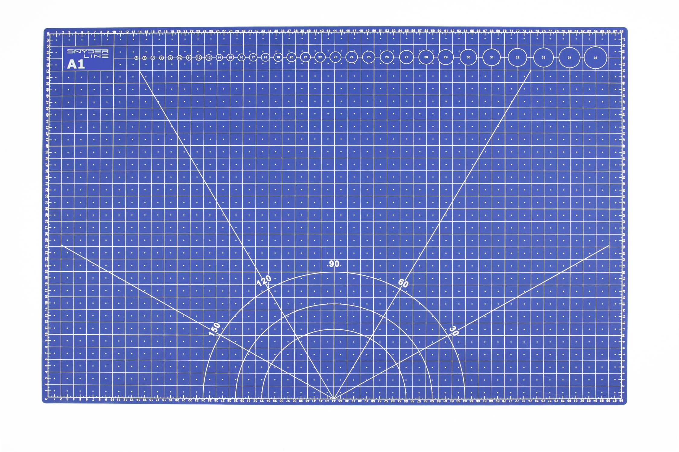 Mata do cięcia A1 60 x 90 cm, niebieska/czarna – samoregenerująca się mata do cięcia A1, 5-warstwowa i odporna na cięcie, z obu stron, bardzo duża podkładka do majsterkowania i cięcia do