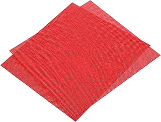Tela de punto de cruz de 11 unidades, 20 x 20 pulgadas, paquete de 2 telas de algodón bordadas para costura de bricolaje, rojo (color: rojo)