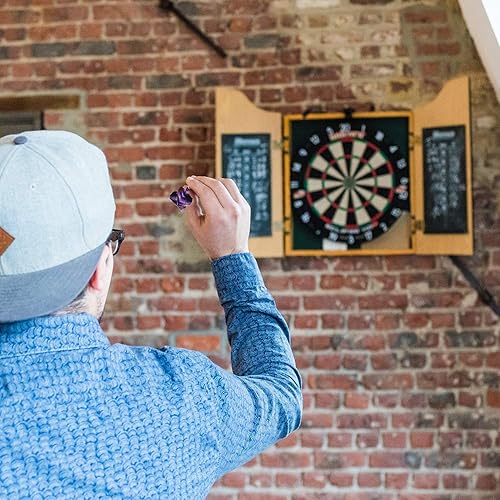 Miniatura 5 de Exquisito juego de dardos de punta suave de 0.71 oz, maleta dura para llevar  3 barriles de hierro recubiertos negros  3 ejes de aluminio  3 alas de