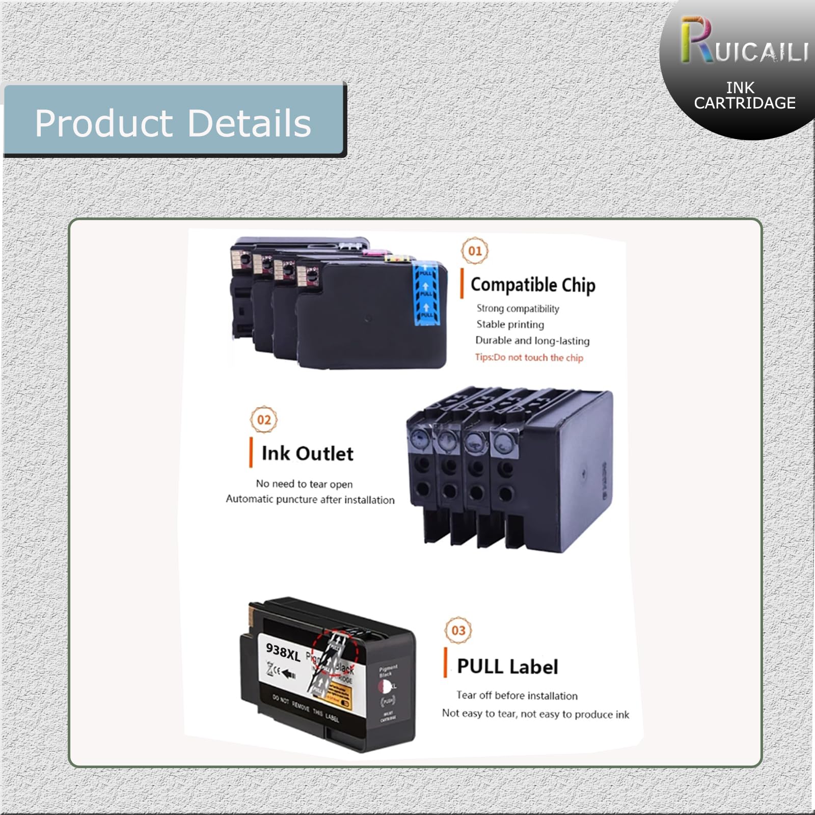 938xl 938 CARTOUCE À L'ENK Compatible Avec OFFICATION Pro