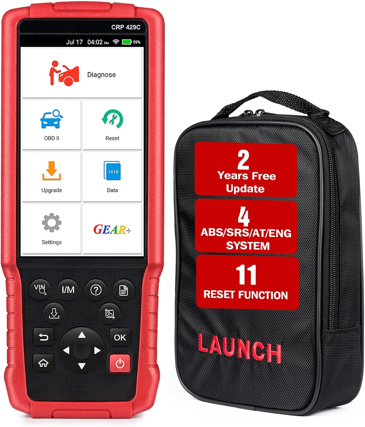 LAUNCH CRP429C OBD OBD2 Scanner Auto Diagnostic Scan Tool with 11 Services, Oil, TPMS, IMMO, DPF