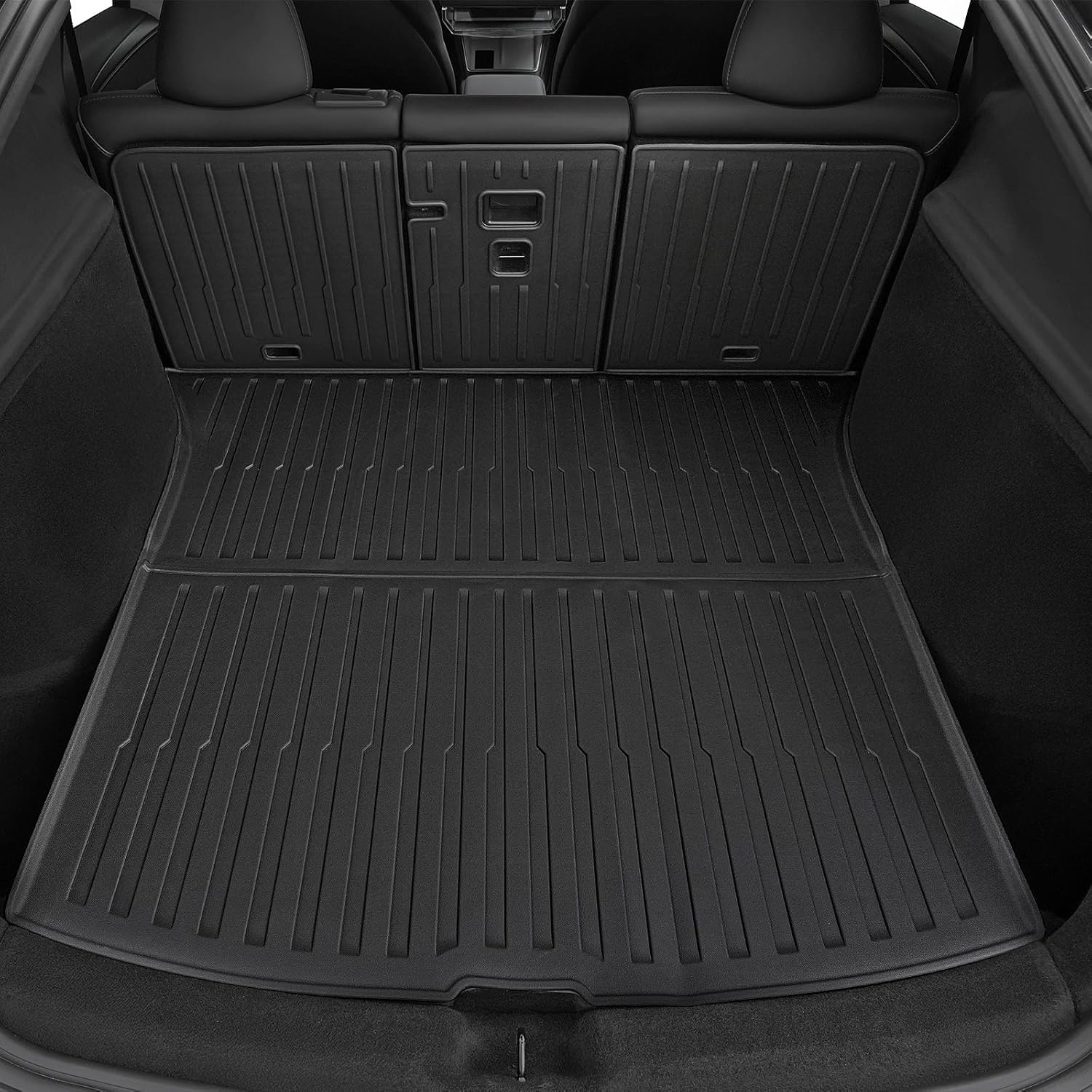 Cargo Mat for 2025 2026 Tesla Model Y Juniper Accessories, Full Coverage All Weather Trunk Cargo Liner with Backrest Protectors for Model Y 5 Seats (Not fit Standard) - Image 2
