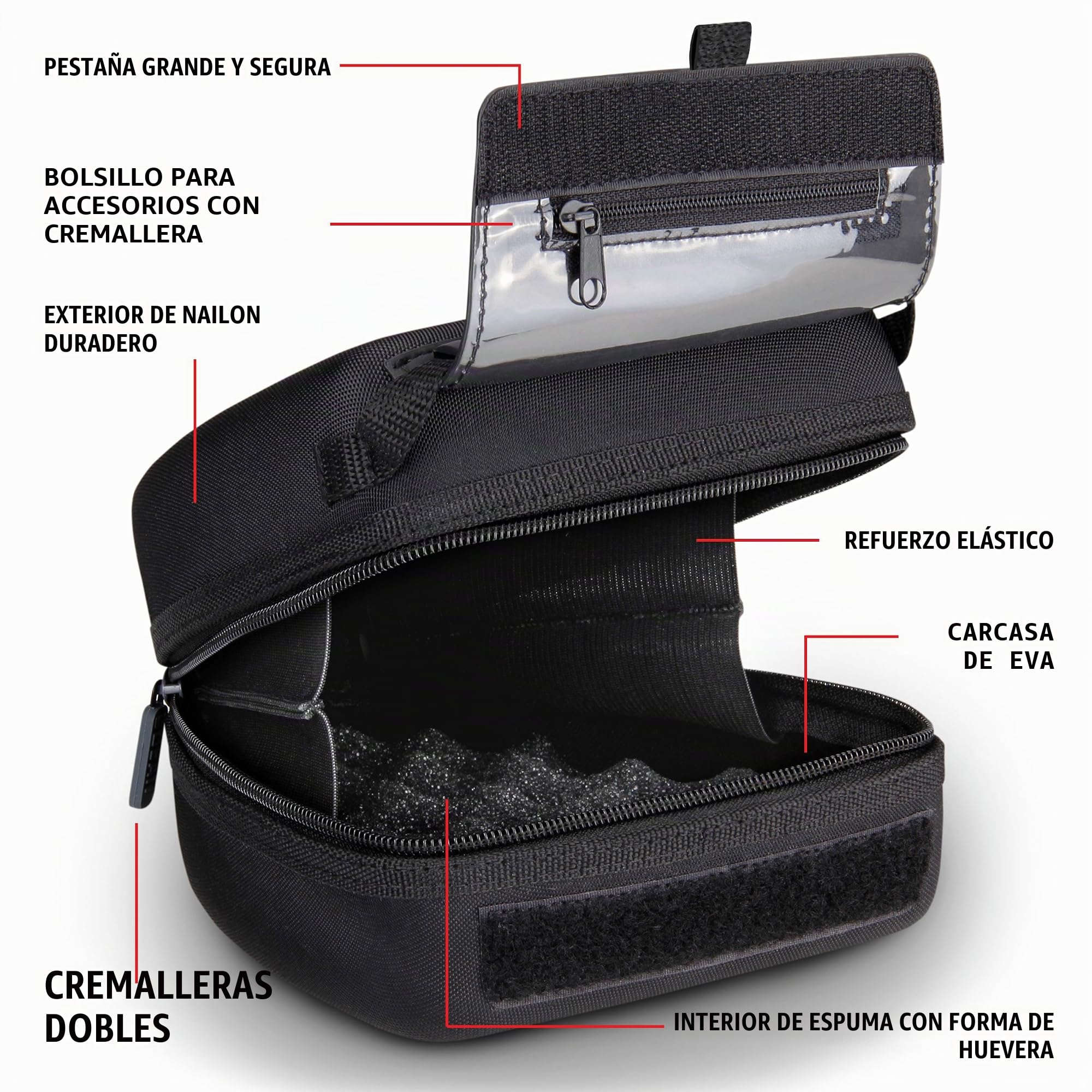 USA Gear Funda para cámara DSLR con protección de Carcasa rígida de EVA Moldeada, Apertura de Acceso rápido, Interior Acolchado y Mango Recubierto de Goma, Compatible con Nikon, Canon, y más (Negro)