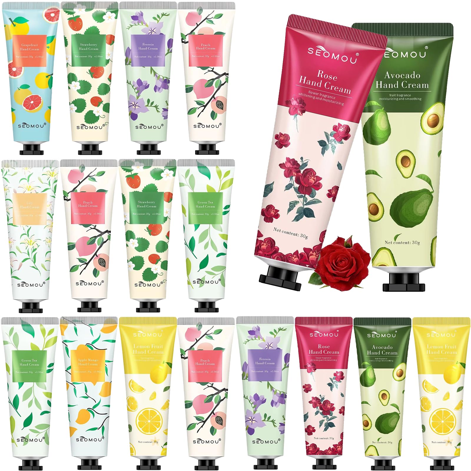 28 Pack Hand Cream Gift Set-Appreciation Gifts Stocking Stuffers for Womens Teacher Nurse,Travel Size Hand Lotion for Dry Cracked Hands