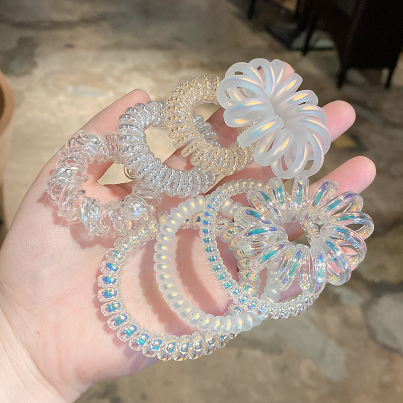 Amazon | Aollaa【透明キラキラ8本Mix】ヘアゴムスプリング 人気