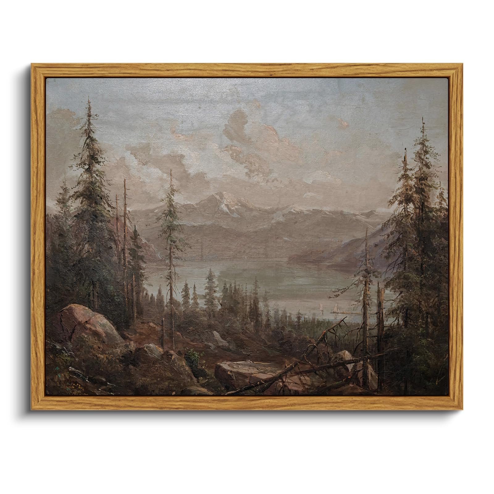 VIYYIEA Vintage Framed Black Dog Wall Art, Bedroom Living Room Minimalist Animal Art Decor, Antique Dog Canvas Print Paintings, Home Farmhouse Retro Still Life Decor, 12x16 Inch — view 102