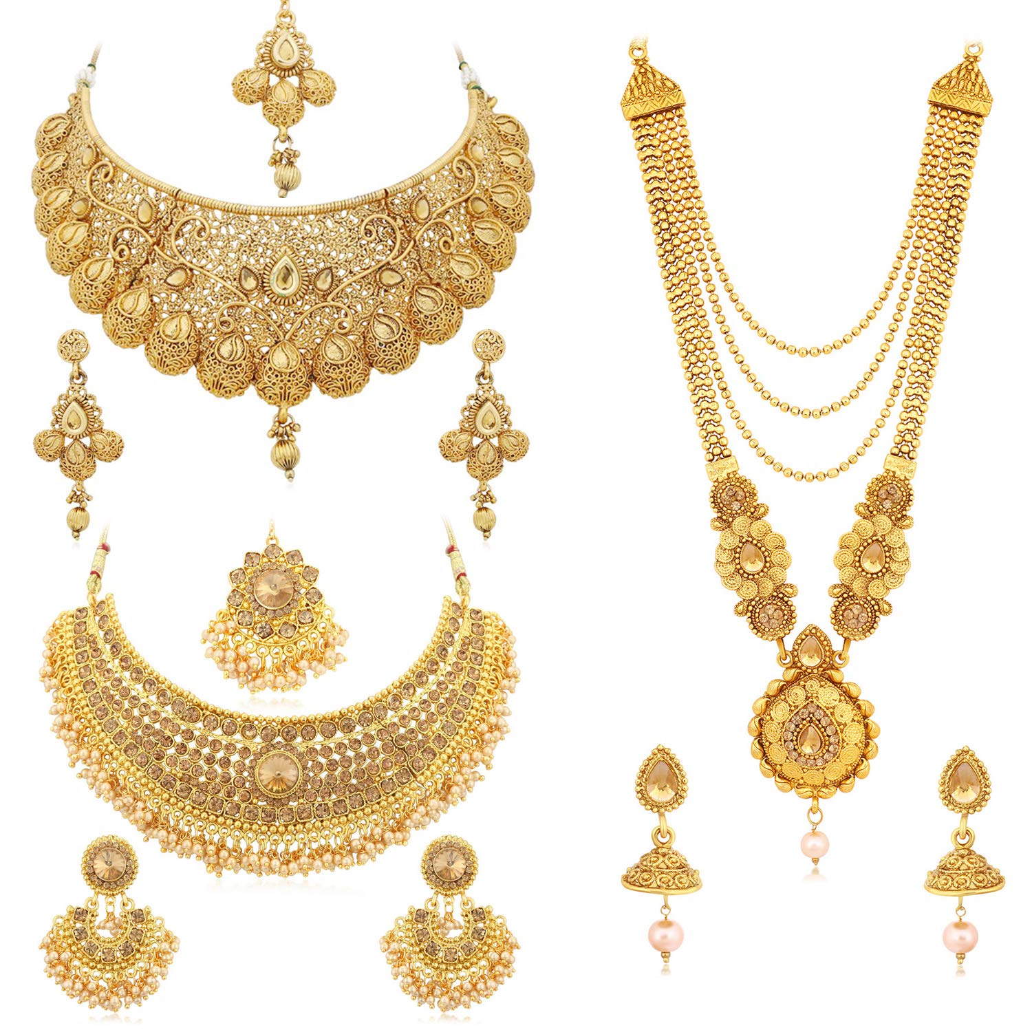 See full amazon price history chart for Sukkhi Spectacular LCT Gold Plated Wedding Jewellery Pearl Choker & Long Haram Necklace Set Combo for Women (SKR58123), Golden, Free Size Sukkhi Spectacular LCT Gold Plated Wedding Jewellery Pearl Choker & Long Haram Necklace Set Combo for Women (SKR58123), Golden, Free Size (B084DTGJMB) Amazon Price History, Amazon Price Tracker
