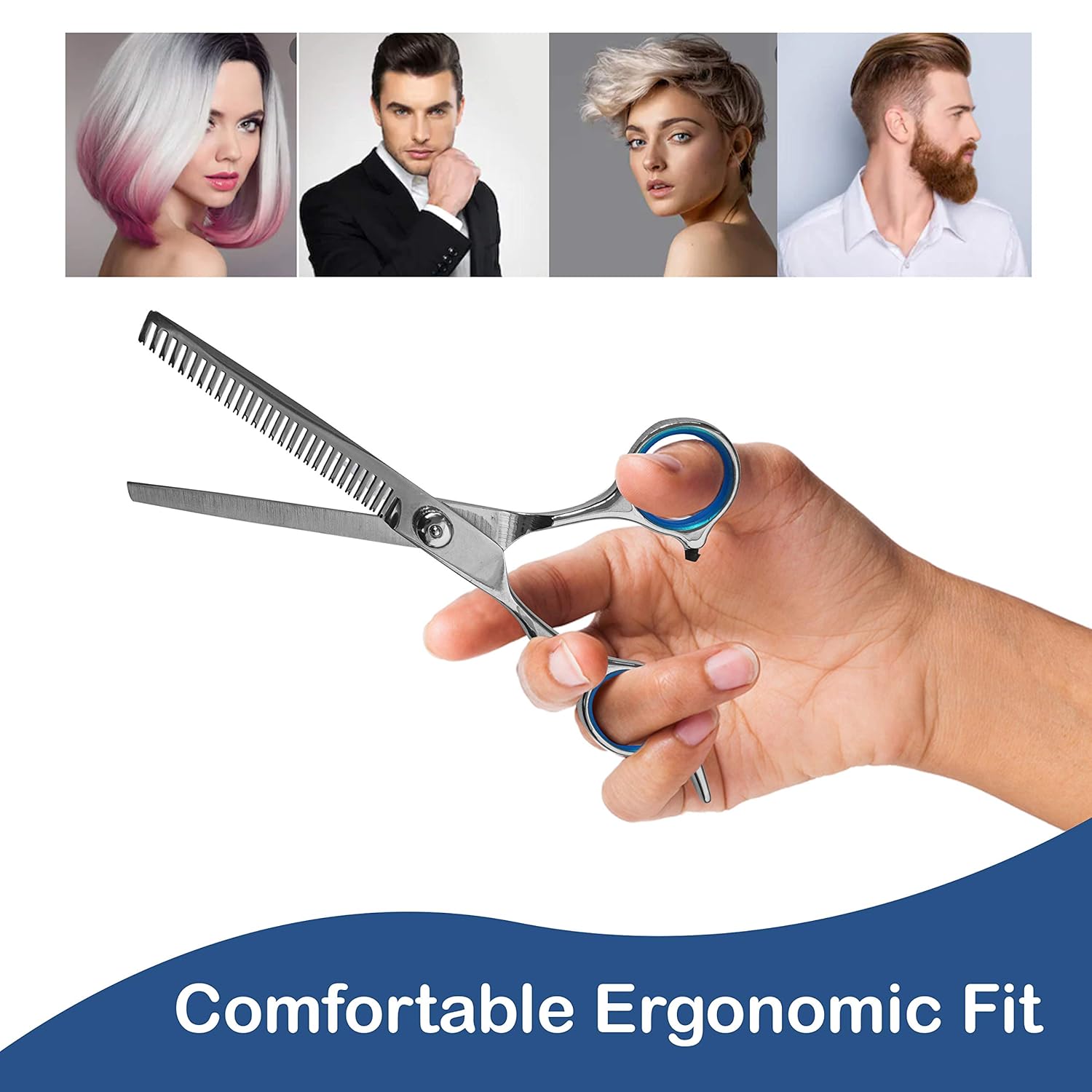 Home Hair Cutting Kit Women, Men and Pets- Professional Barber Haircut Scissors Kit for Home Stylist, Salon- Stainless Steel Shears for Trimming and Thinning : Beauty & Personal Care