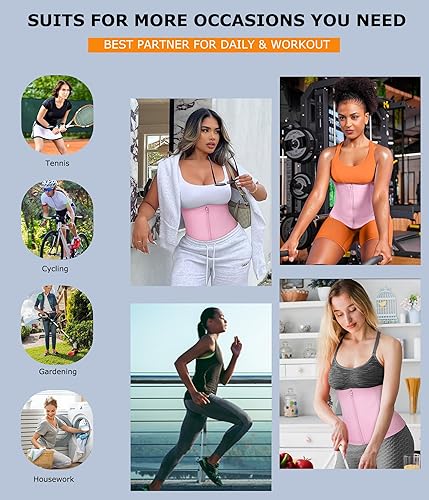 Vista 17 de TrainingGirl Entrenador de cintura para mujer, corsé reductor de cintura para el vientre inferior, corsé envolvente para entrenamiento, banda