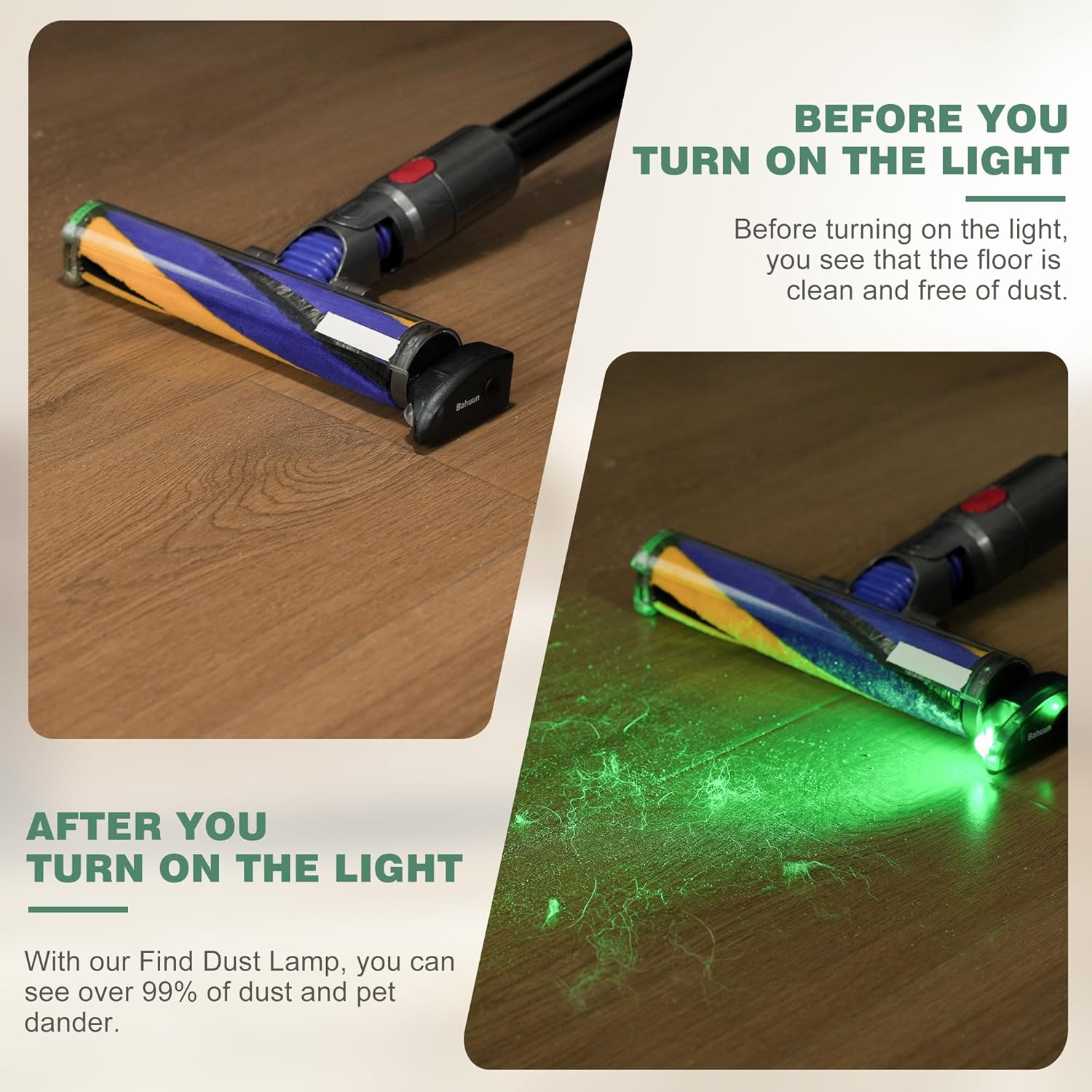 green vacuum light
