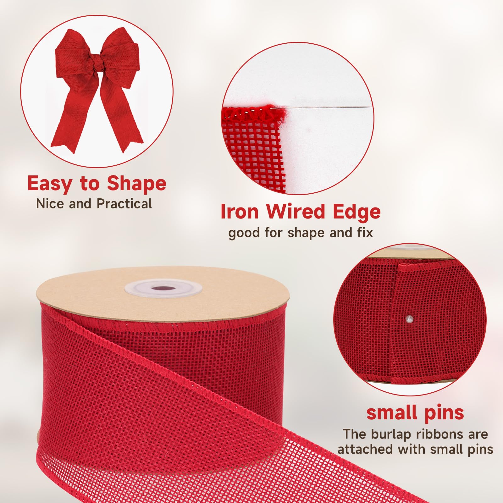 Jute Schleifenband Salbeigrün - 2,5cm X 18,2m Mit Draht Für Geschenke