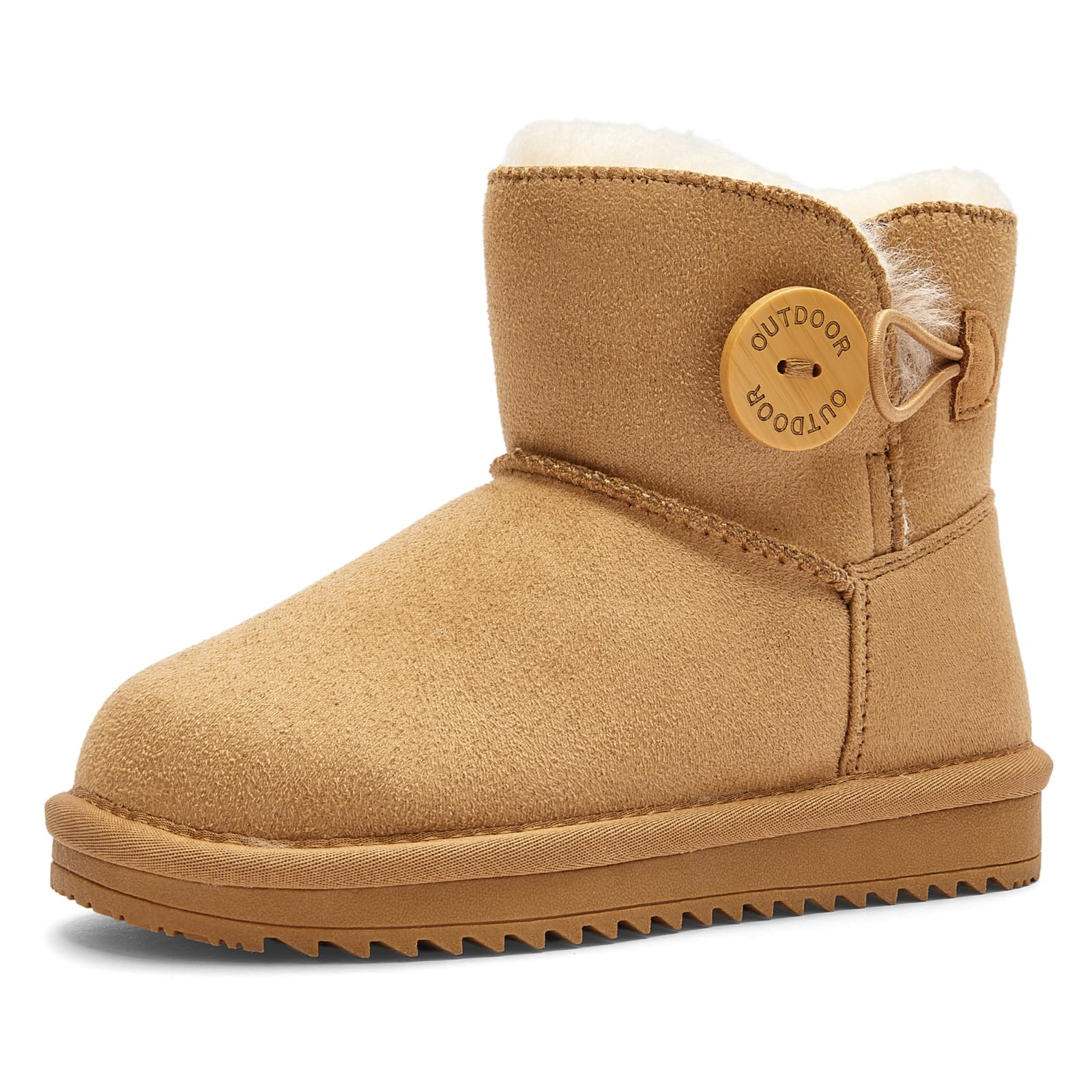 Balabala Water Resistant Girls Snow Boots Winter Boots Warm Kids Snow Boots Boys Snow Boots Faux Fur Suede Hiking Boots