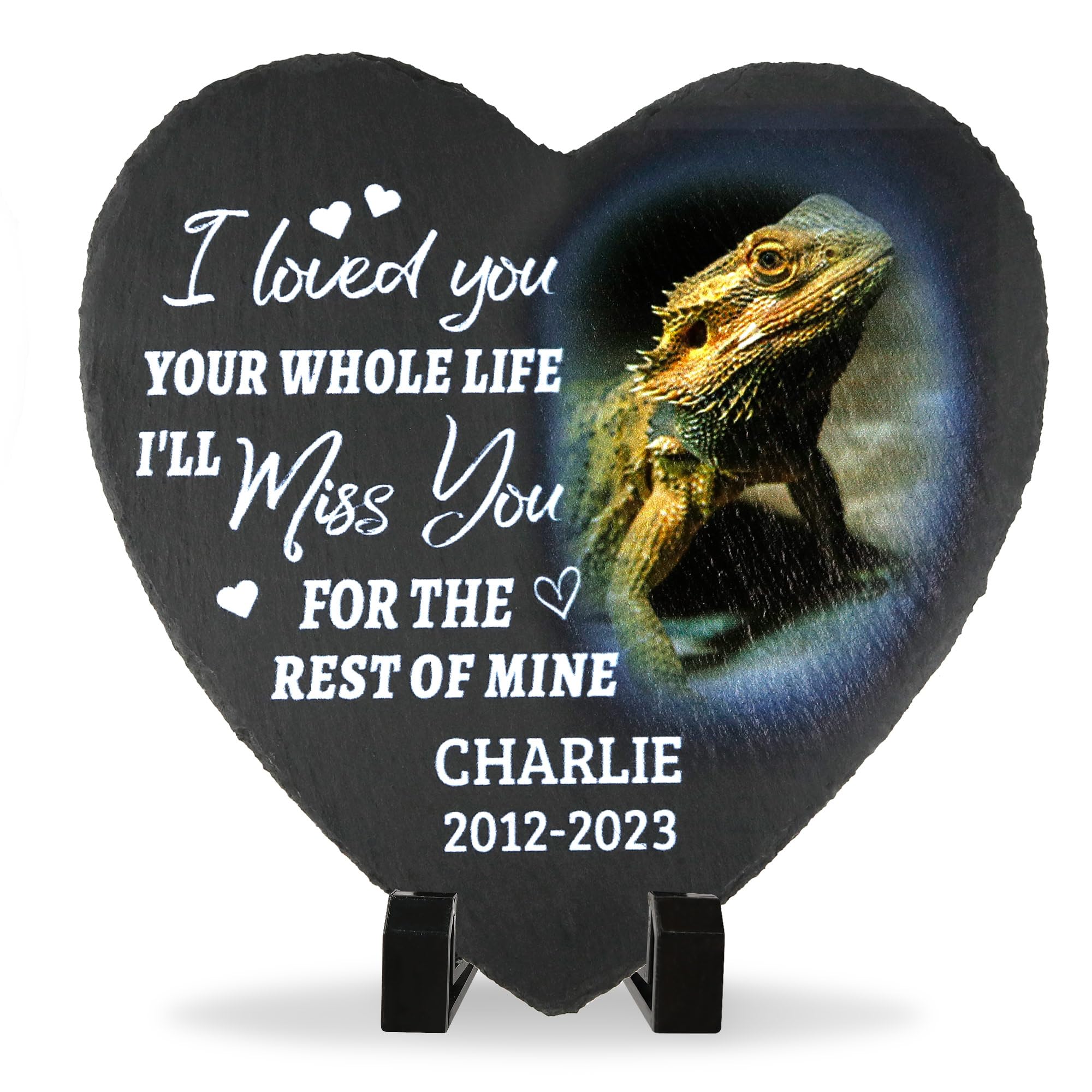 ODB Gifts for Loss of Gecko, Gecko Memorial Stone, Gecko Memorial Gifts, Gecko Loss Gifts, Gecko Head Stones, Cemetery Decorations for Grave, Lizard