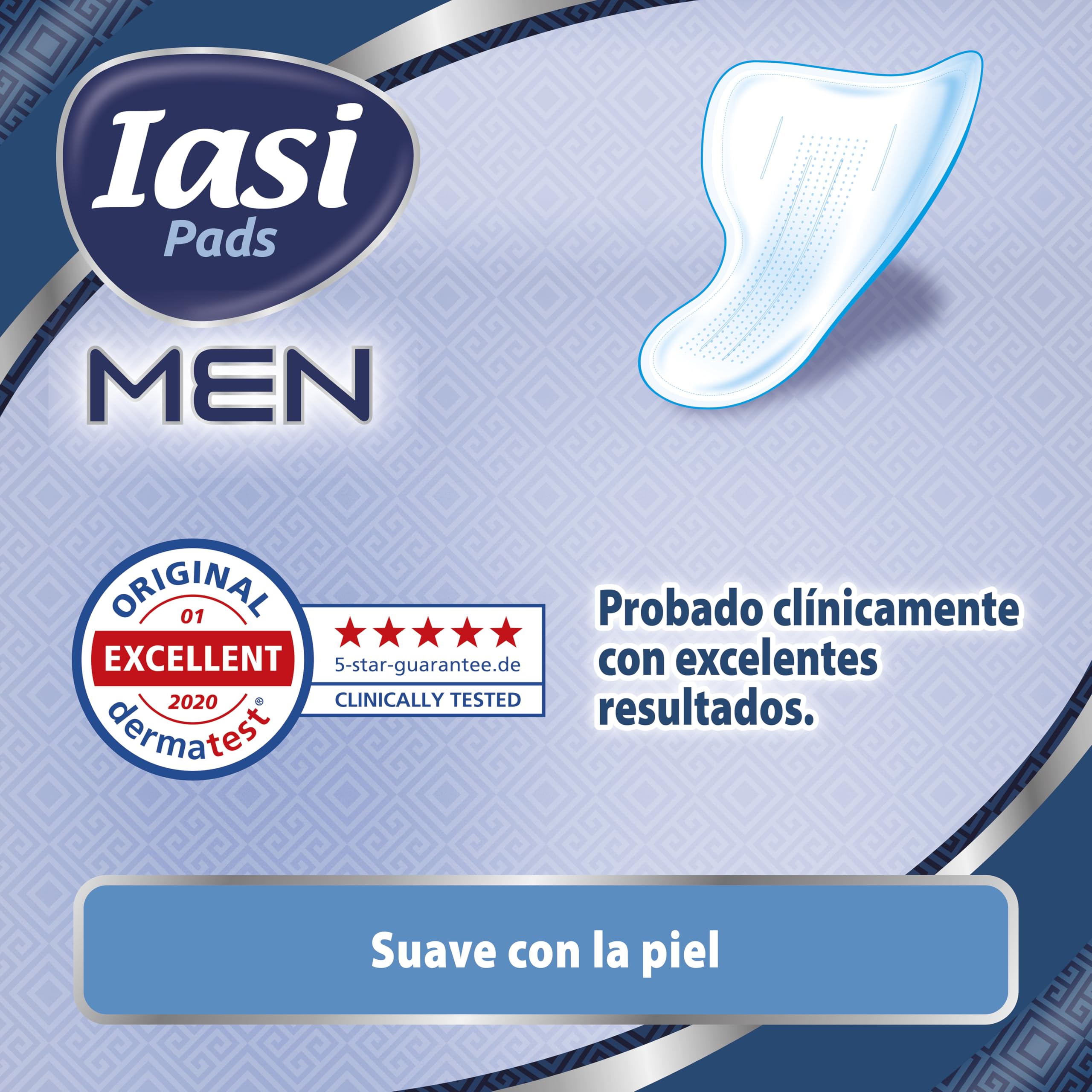 IASI MEN Medium Level 2, Escudos Absorbentes para pérdidas urinarias masculinas leves, 120 unidades