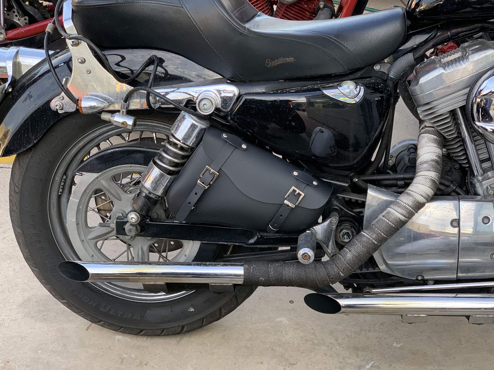 Borsa A Forcellone IGUANA CUSTOM - Pelle Per Harley Sportster, Fatto A Mano In Spagna - Foto 7