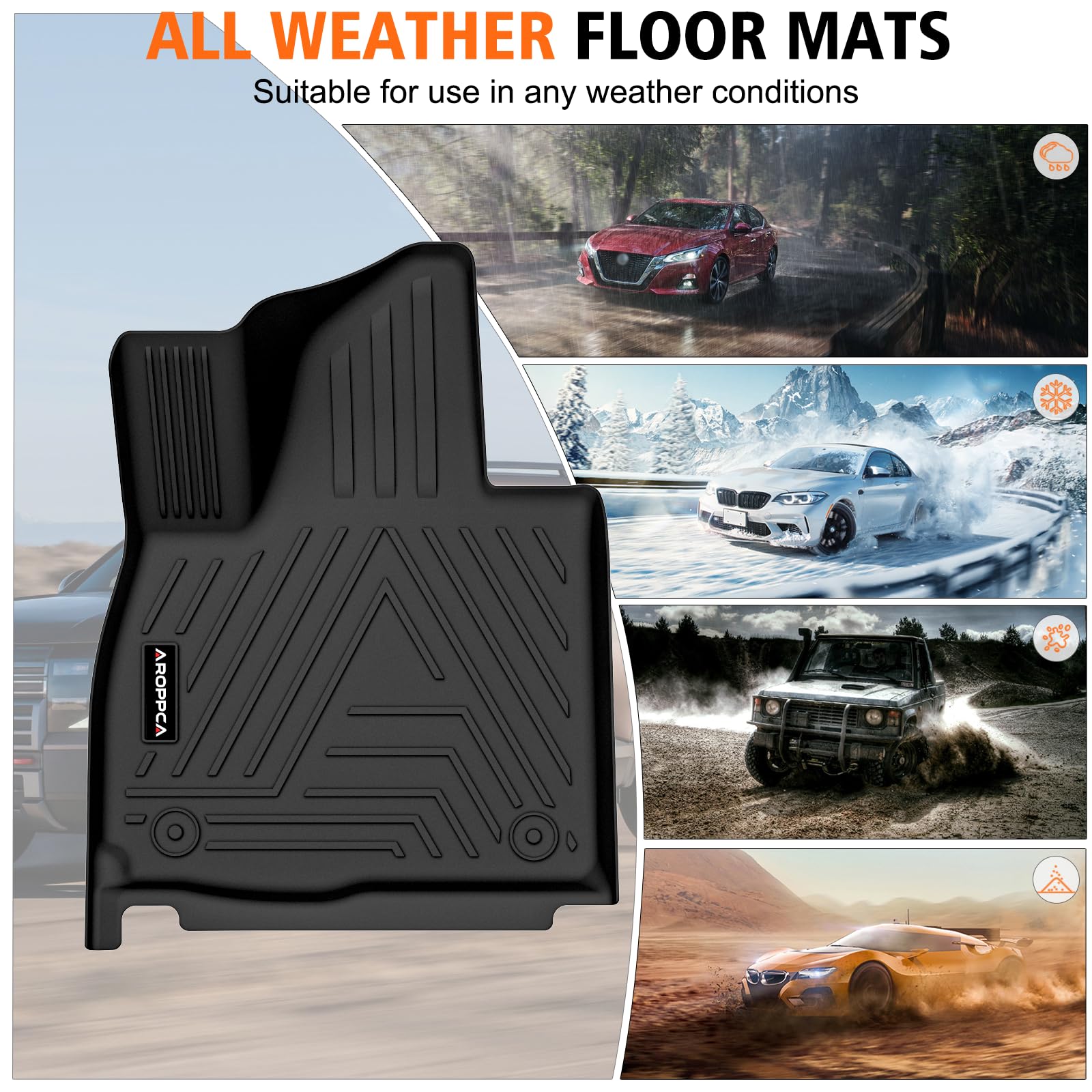 All Weather Car Floor Mats Cargo Liner with Backrest Mat for 2026 Palisade 7 Seater Only Fit Fuel — view 9