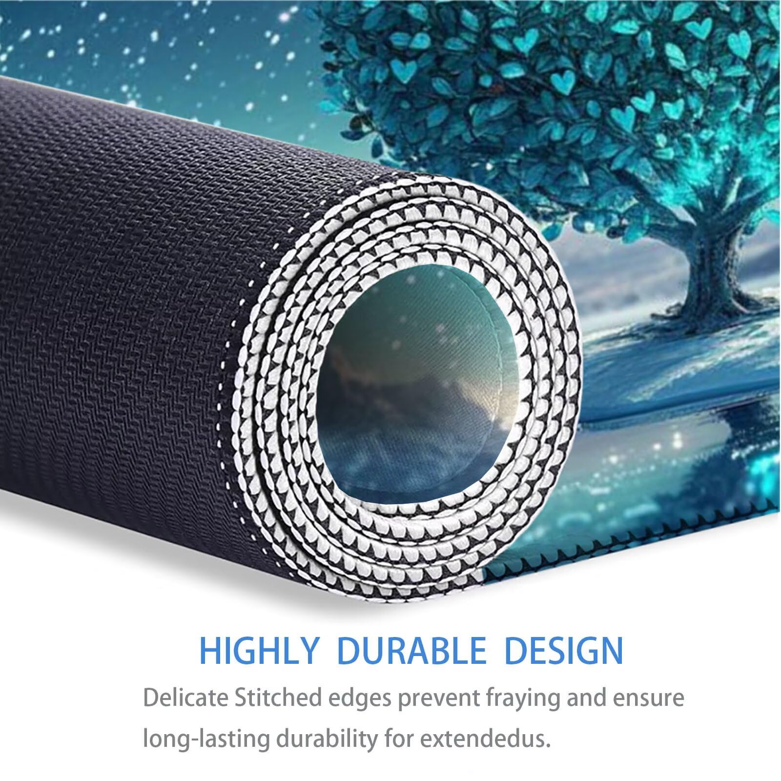 Podkładka pod mysz do gier, niebieska, duża podkładka pod mysz XXL, 1800 x 900 mm, podkładka pod mysz do gier, podkładka na biurko, zwiększona precyzja i prędkość, dla stabilnego chwytu na gładkich