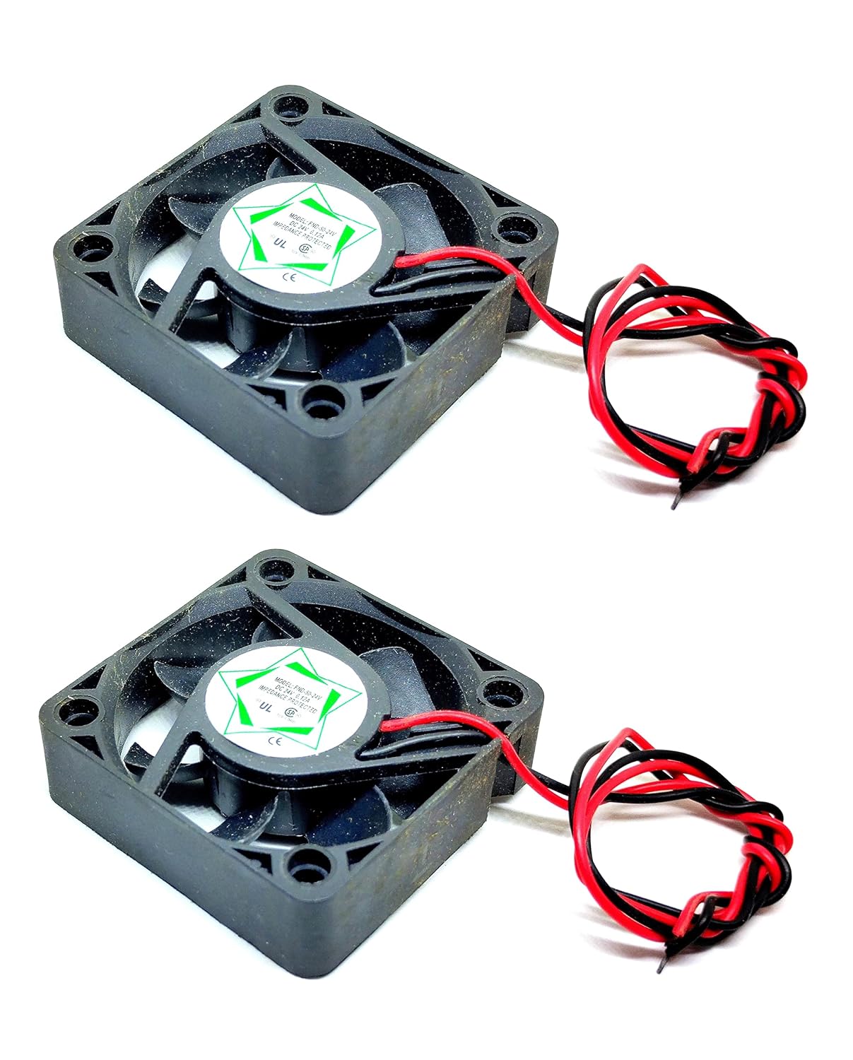 INVENTO 2Pcs 24V DC 50x50x15mm 5015 Cooling Fan Brushless motor sleeve bearing For Robotics CPU Cooler Radiator Fan