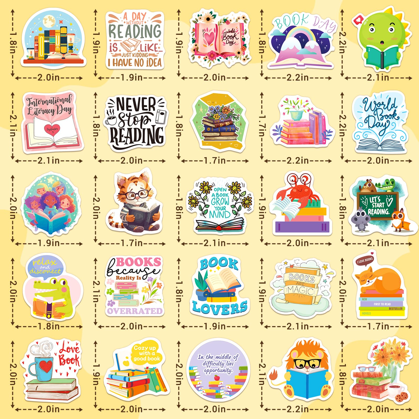Snapklik.com : 300 PCS Book Stickers For Kids Reading Bookish Stickers ...