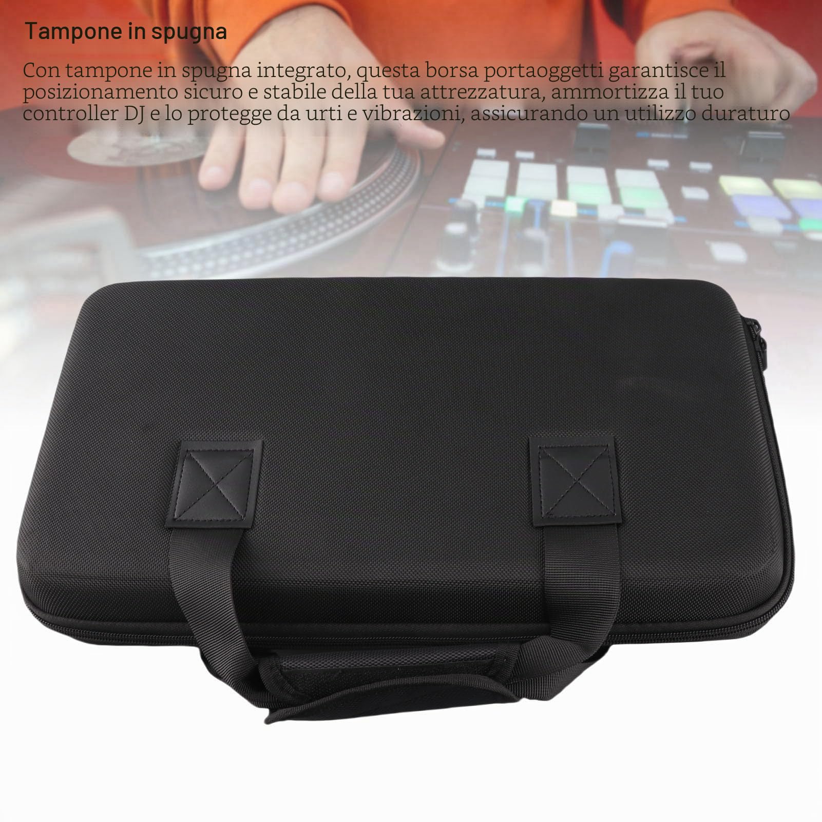Borsa di Stoccaggio DJ, Custodia da Viaggio Protettiva, Spaziosa e Resistente agli Strappi, Aderente e Pratica, Leggera e Comoda per Controller a Doppio Canale, For DJ Professionisti e Dilettanti