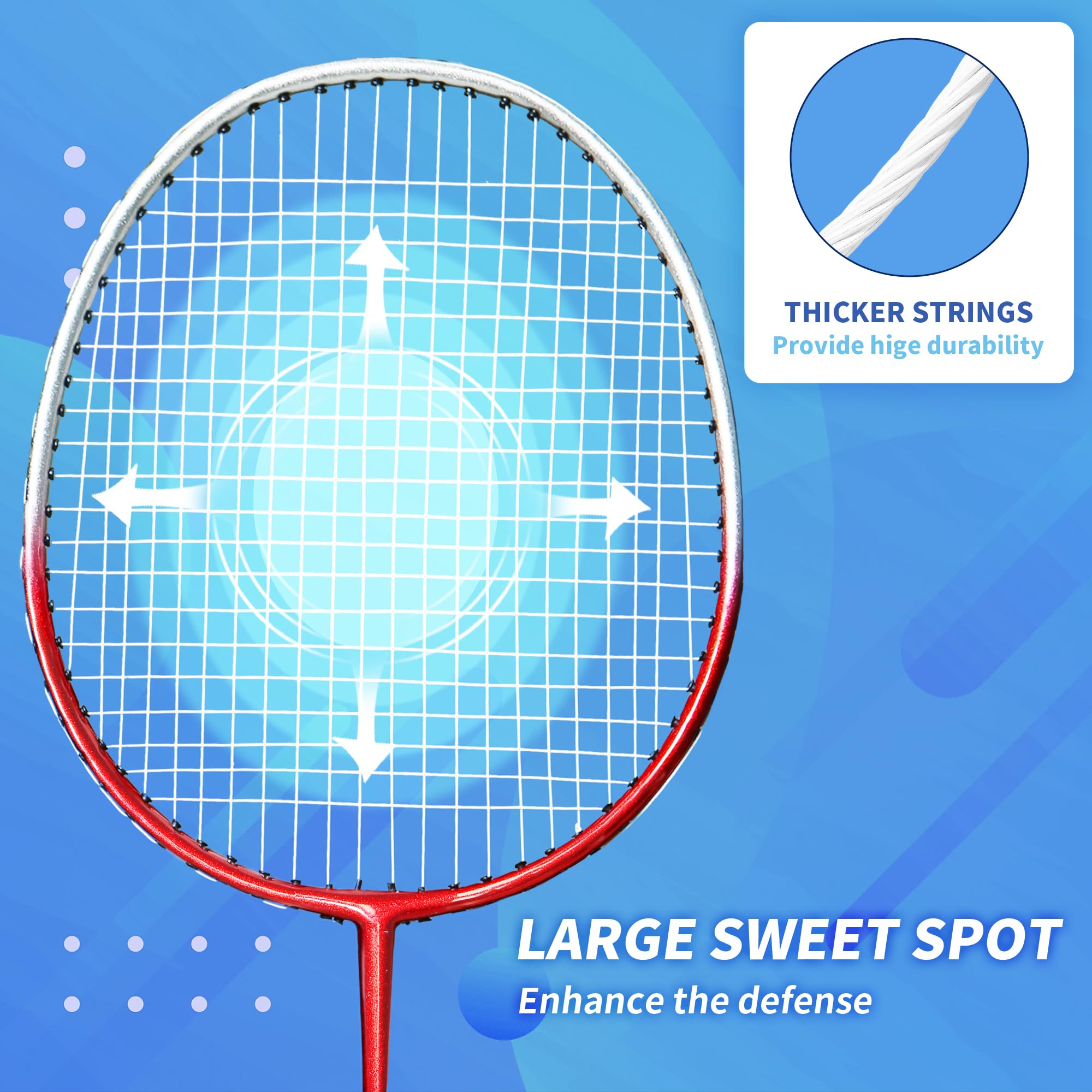 Amazon | バドミントン ラケット 初心者 (4本組) | Crafteel