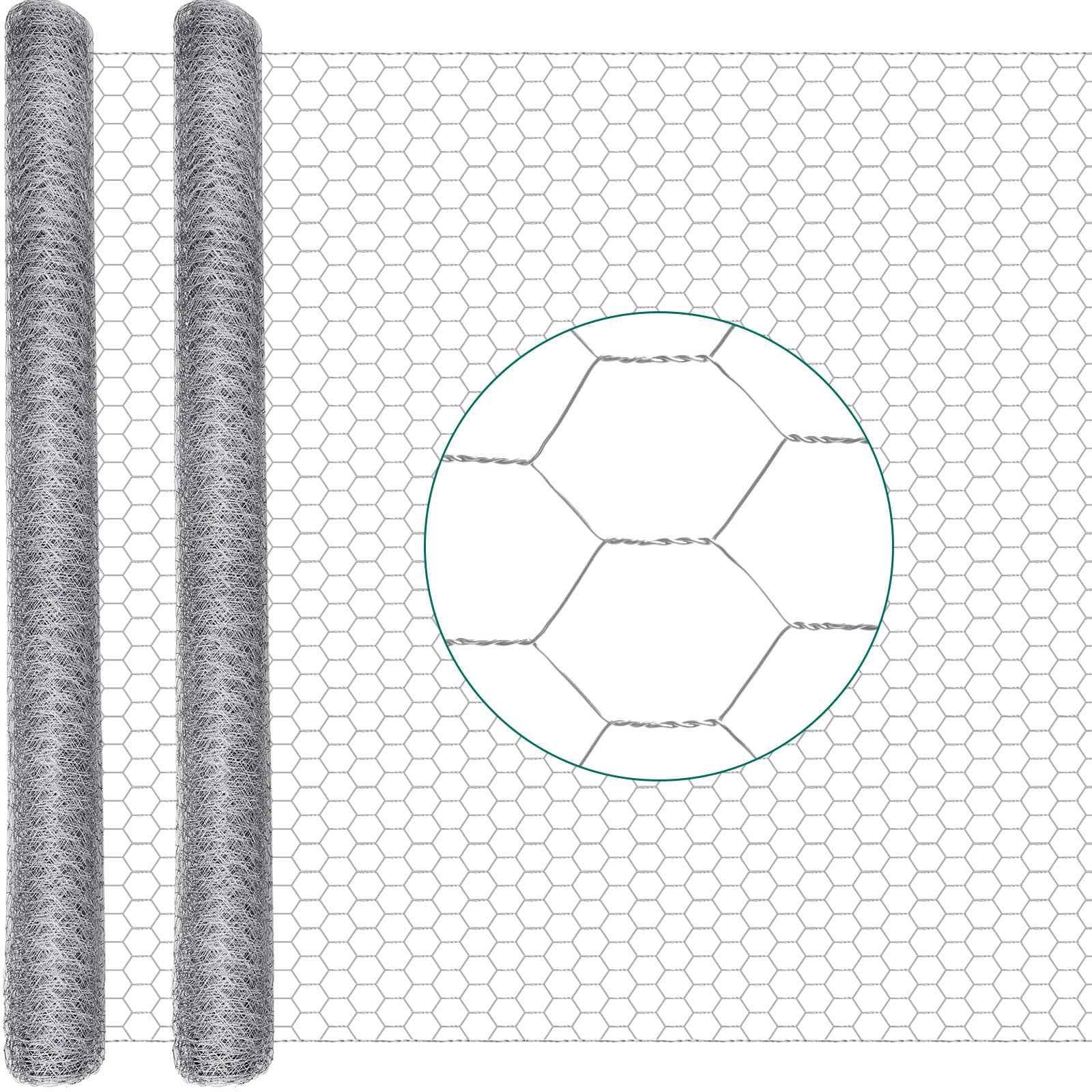 Photo 1 of  Chicken Wire Fencing Metal Floral Chicken Wire Mesh for Crafts Poultry Garden(Silver)