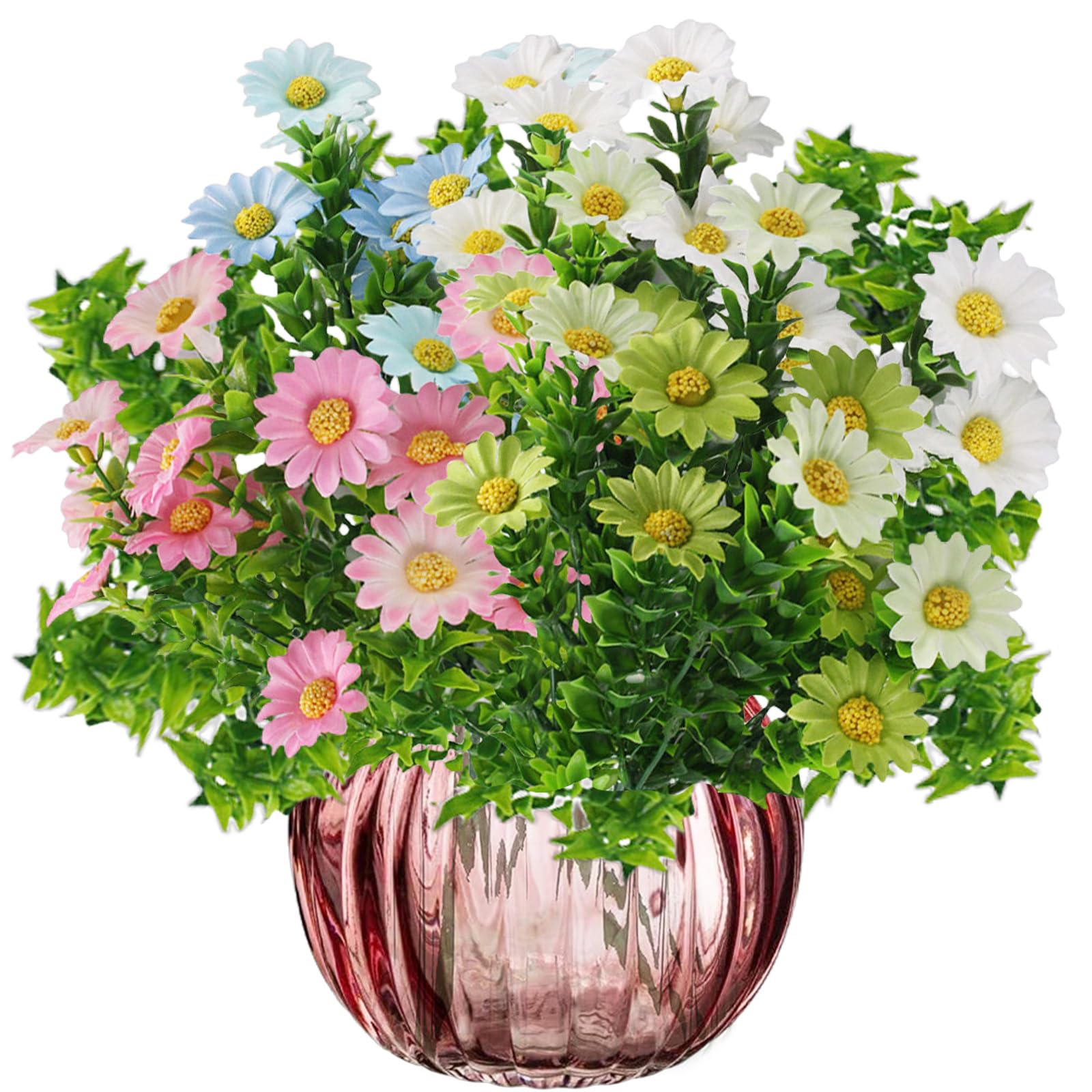 astylishome Outdoor Artificial Flowers 60 Pcs Faux Daisy Fake Plants Wedding Party Bouquets Decoration Real Touch Flowers that Look Real DIY Home Garden 2013