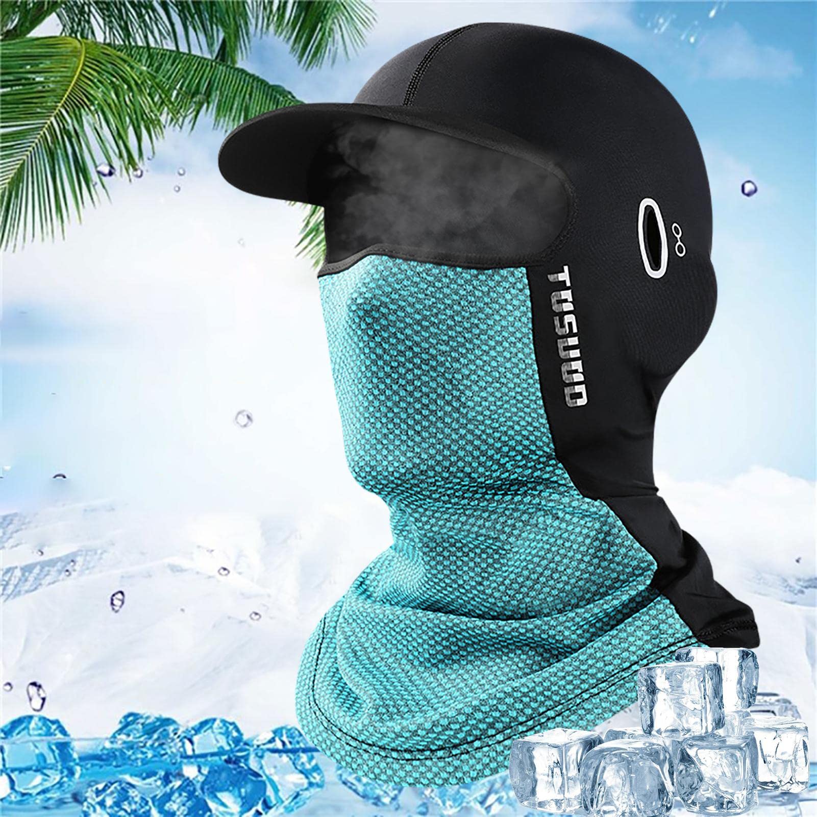 Yeeda Protection solaire en soie glacée pour homme et femme - Pour cyclisme, escalade, course à pied, moto