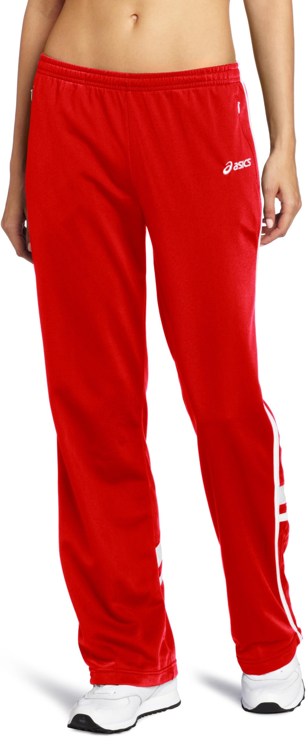 adidas red track pants womens
