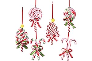 Peppermint Picks Adorn Your Christmas Tree with Gleaming Red and White Canes