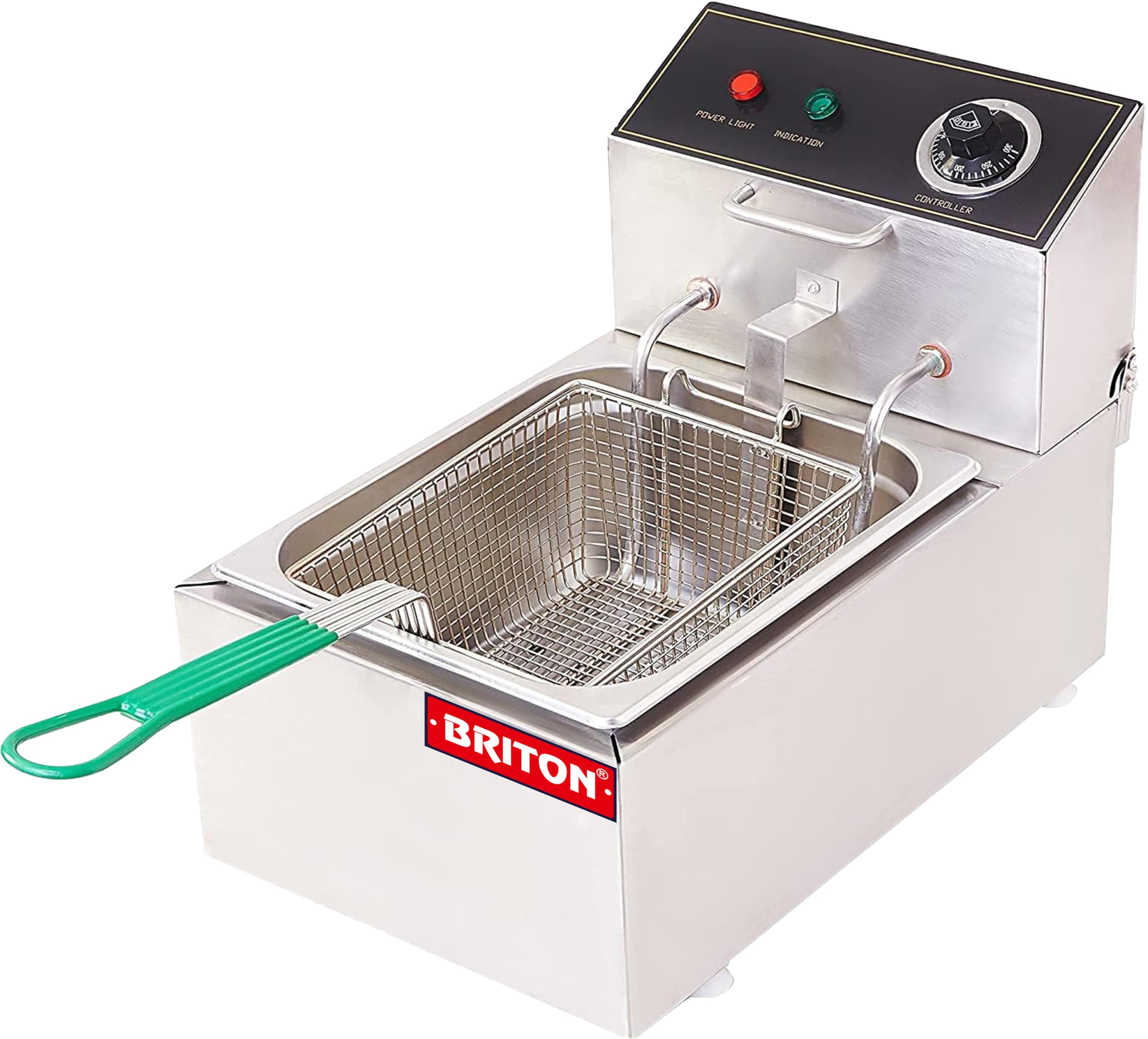 BRITON Versatile 12-Litre Electric Fryer - Stainless Steel, Dual Heating Options, Adjustable Temperature Control for Commercial Use-image-6