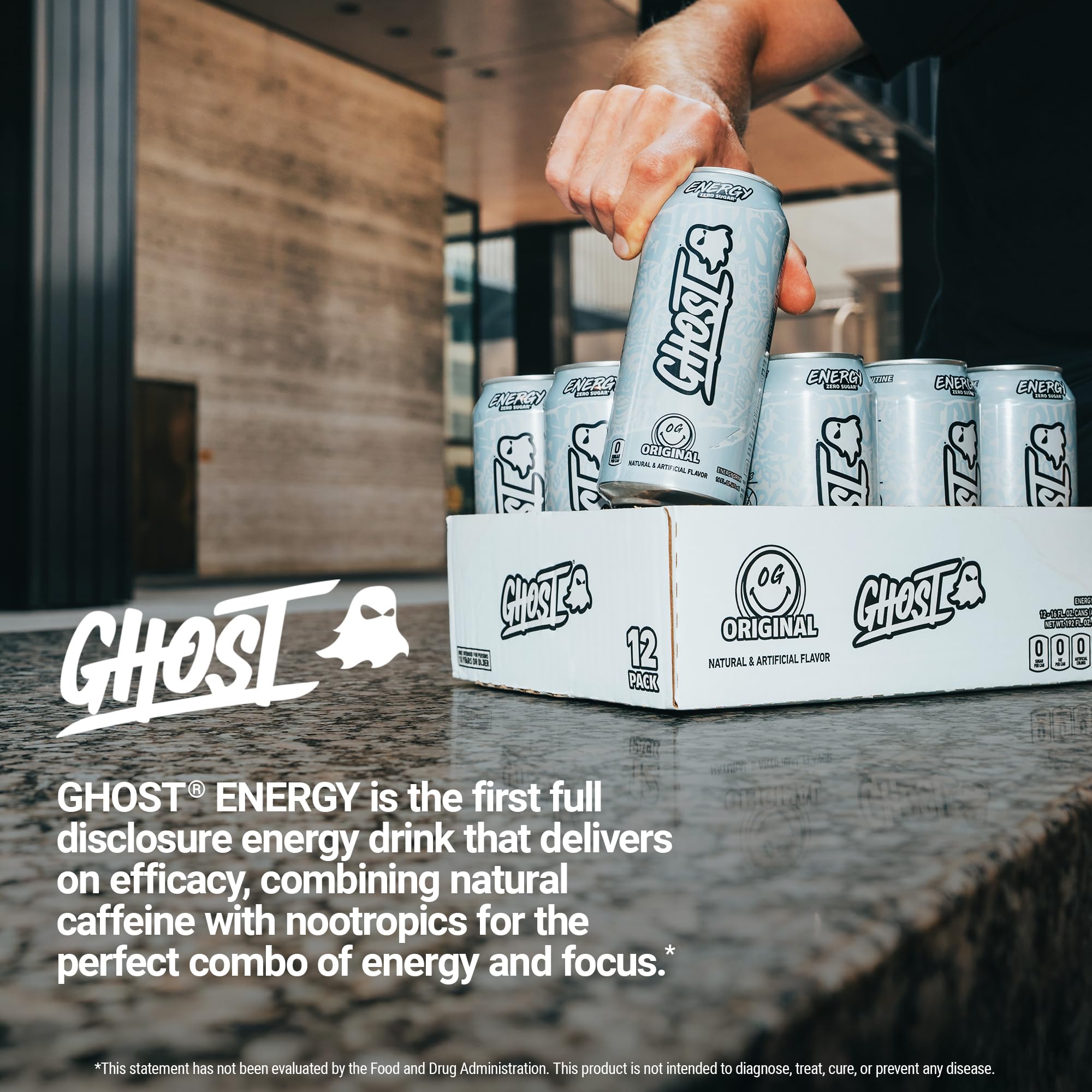 ghost l carnitine Amazon.com : GHOST Energy Drink - 12-Pack, Original, 16oz - Energy & Focus  & No Artificial Colors - 200mg of Natural Caffeine, L-Carnitine & Taurine main image 1