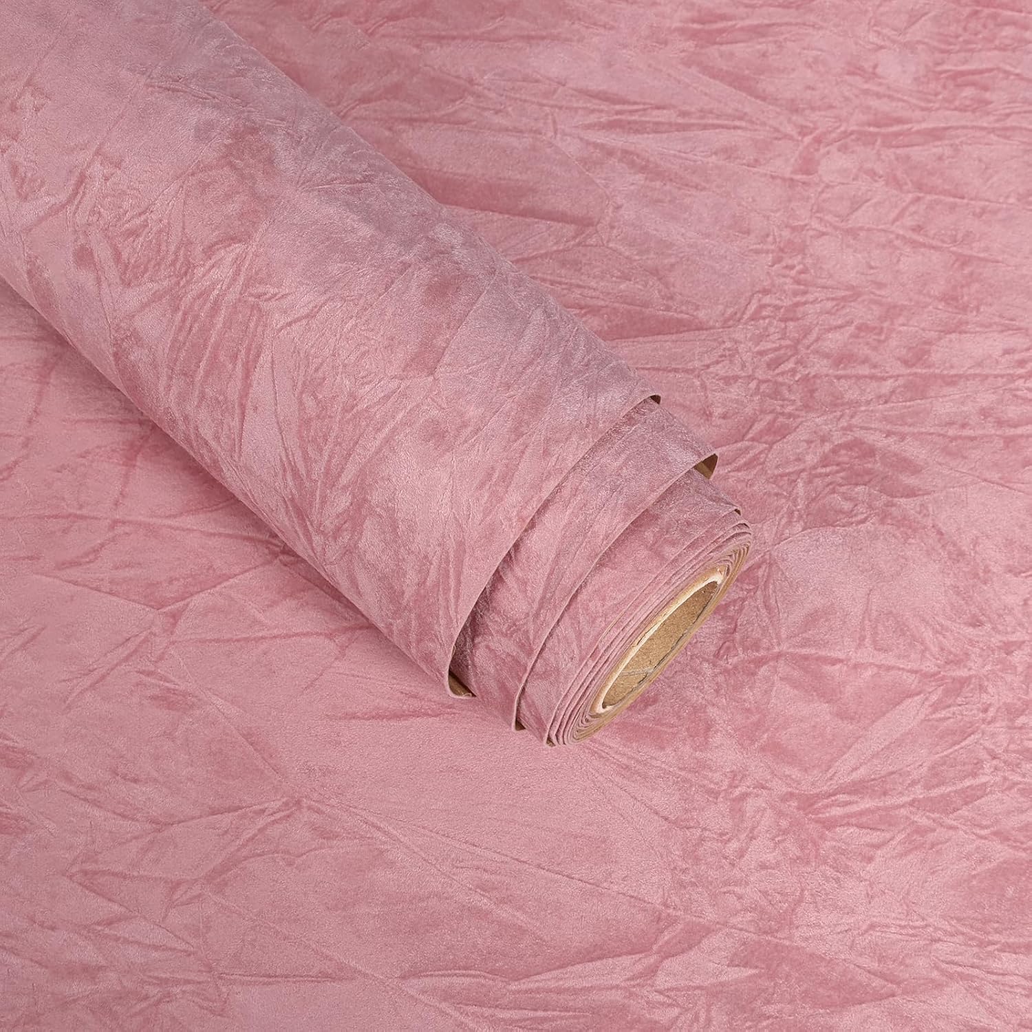 VaryStyle Coral Pink Velvet Drawer Liner Self Adhesive Velvet Wallpaper