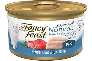 Purina Fancy Feast Grain Free Wet Cat Food Pate Gourmet Naturals Trout...