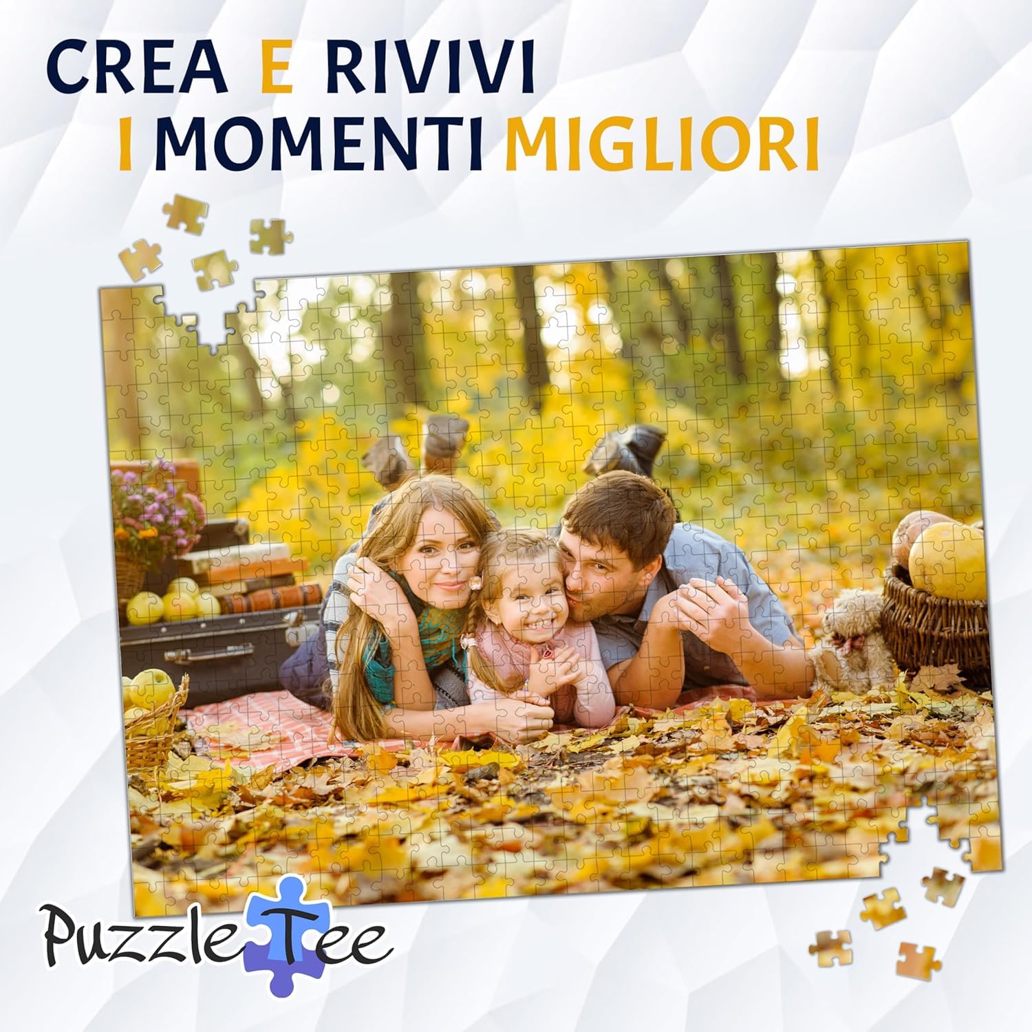 Puzzle Personalizzato con Foto e Testo 180 Pezzi - Colori vivaci, Stampa di Qualità - Include Scatola Protettiva e Immagine Guida per Assemblaggio - Idea Regalo per Coppie e Famiglie (180 pz)
