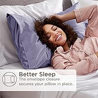 Vista 30 de Bedsure Fundas de almohada de satén, similares a las fundas de almohada de seda tamaño Queen, juego de 2, fundas de almohada para mujeres que