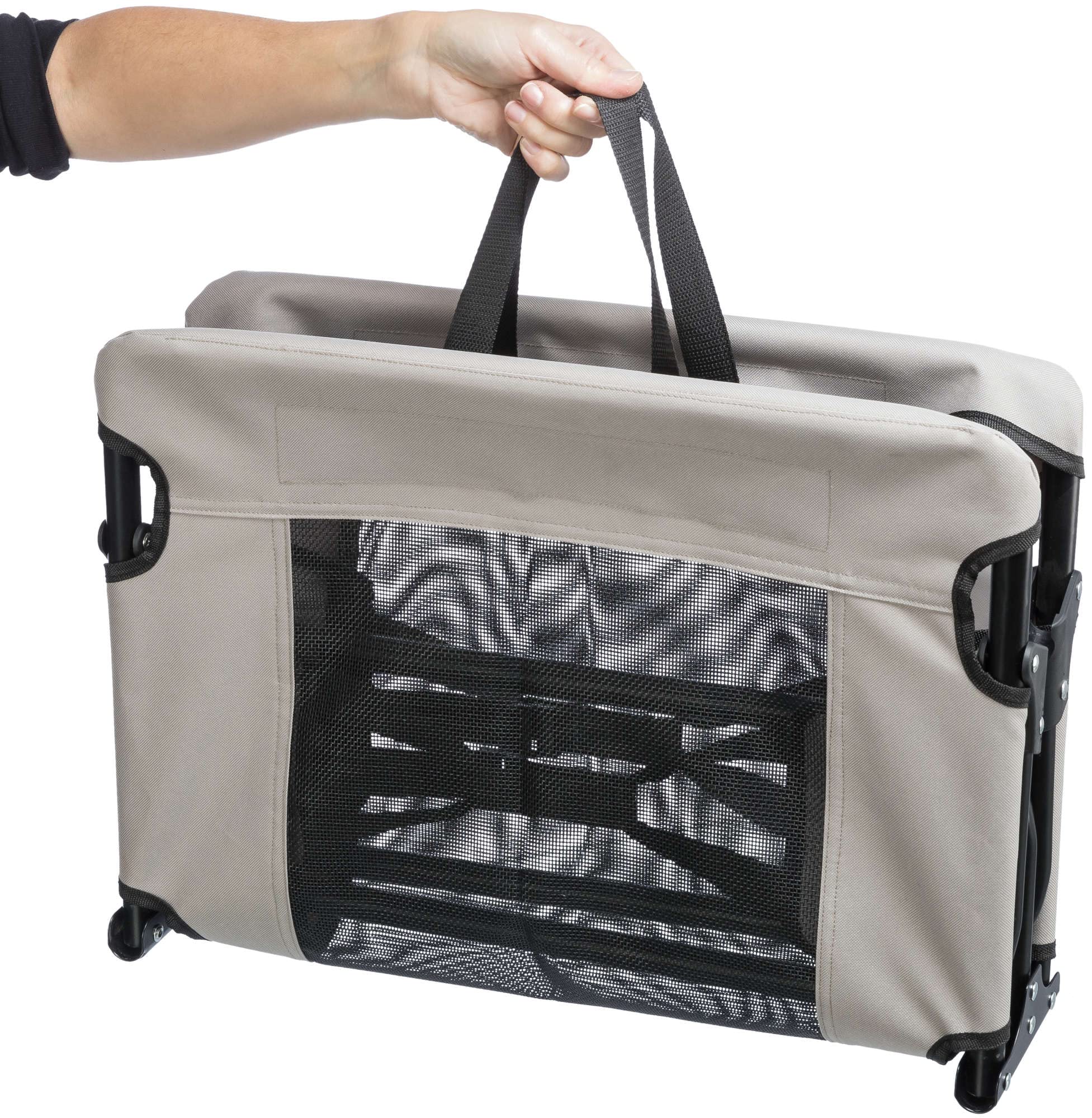 Trixie Hundeliege Strong, weich & waschbar – 99 x 19 x 50 cm, beige/schwarz | Gemütliches, weiches Liegekissen – für Hunde, rutschfester Boden, waschbar und pflegeleicht, angenehm weicher Schlafkomfort