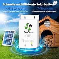 ecoCalm Napelemes Ventilátor 100mm Powerbank Funkcióval, Vízálló Kerti Szellőztetés 2