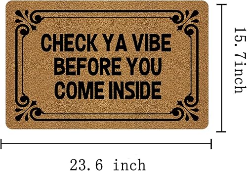 Miniatura 3 de FunXiLin Felpudos de bienvenida para decoración del hogar (23.6 x 15.7 pulgadas), divertidos tapetes con parte trasera de goma antideslizante,