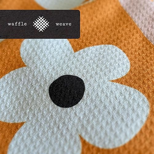 Miniatura 5 de Toallas de cocina de microfibra de alta calidad, paquete de 2, 100% microfibra, tejido de gofre, secado rápido, absorbentes, multiusos, finas, 18 x